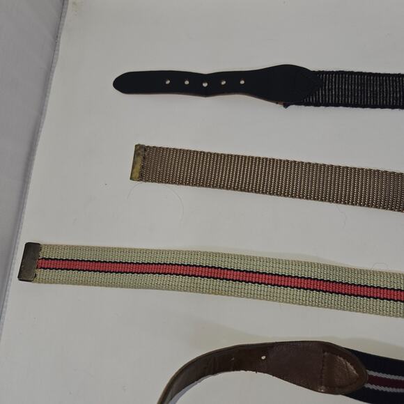 Vintage Children's Belt Lot of 5 Woven Elastic Leather 24" to 26" Adjustable - Picture 5 of 16
